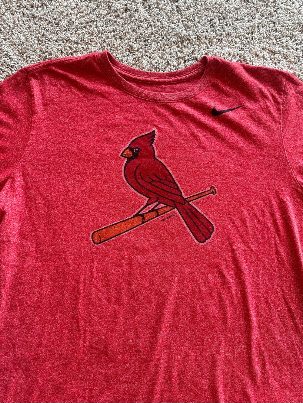 Nike St. Louis Cardinals T-Shirt Mens XL Red Heathered Short Sleeve MLB